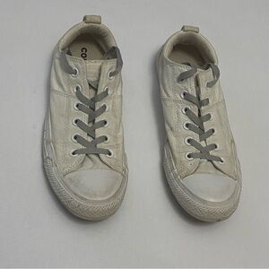Converse All Star Women Low Top Sneakers White Textile Size 9